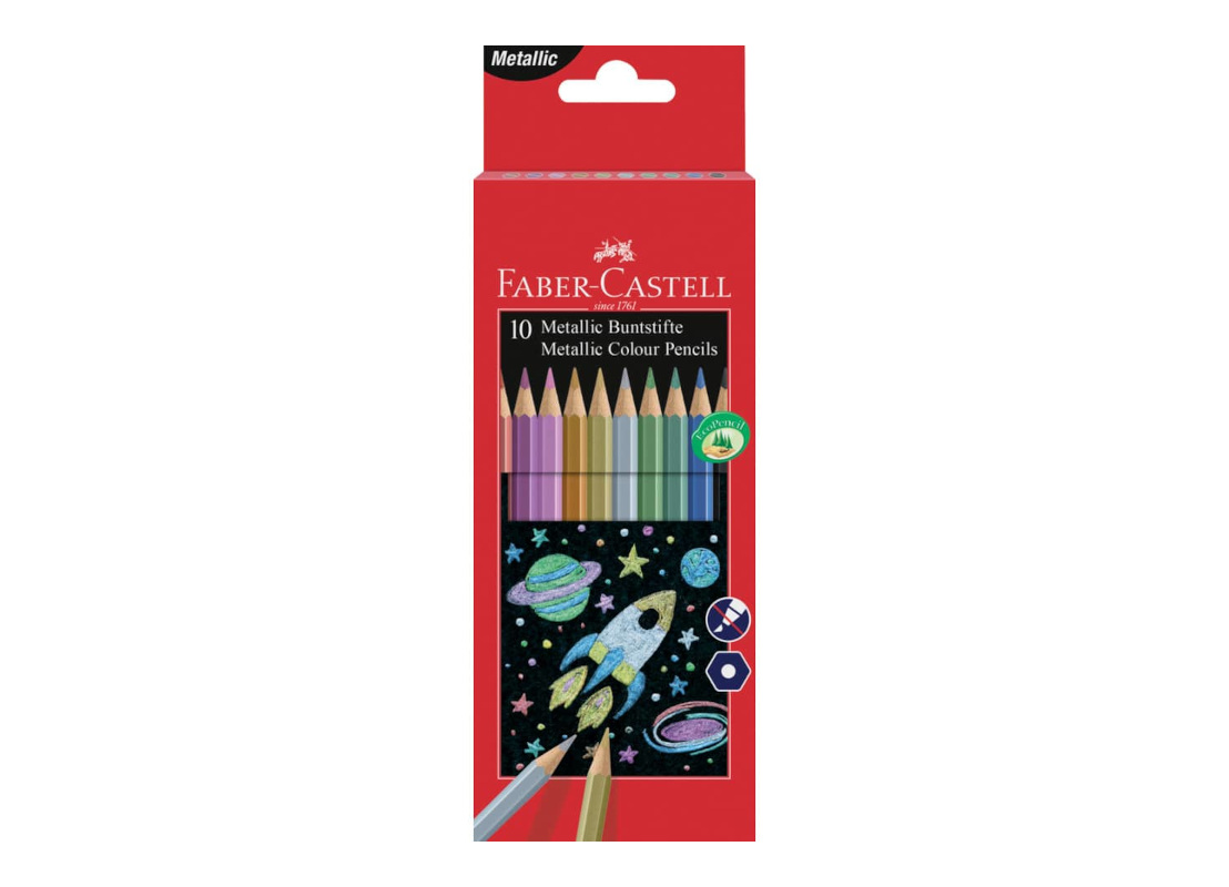 Bild 1 FABER-CASTELL Buntstifte - 10 Farben metallic