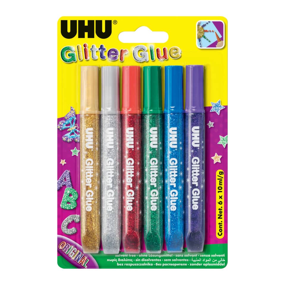 Bild 1 UHU Glitzerkleber Glitter Glue Original 10ml 6VE