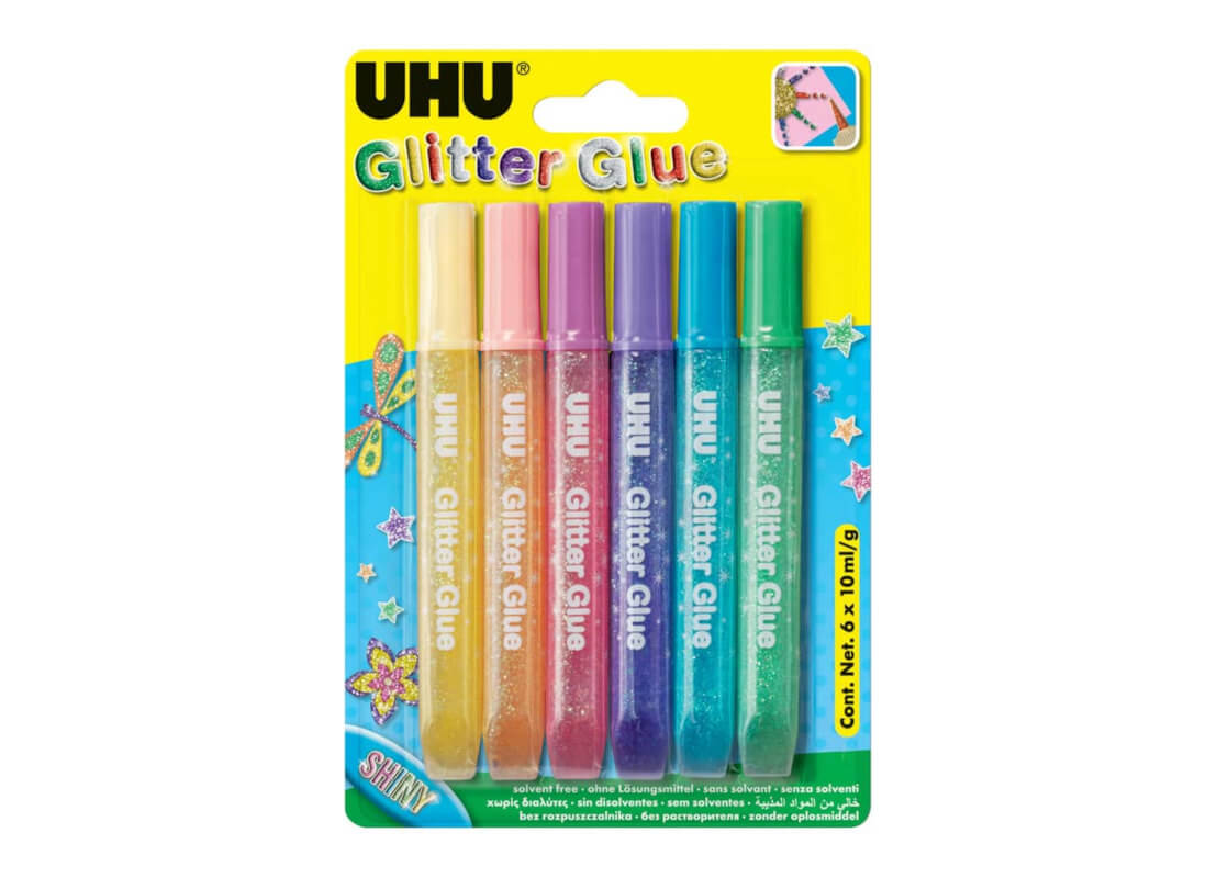 Bild 2 UHU Glitzerkleber Glitter Glue Shiny 10ml VE6