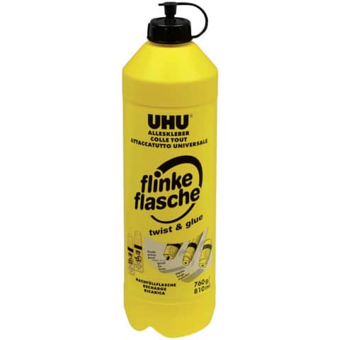 UHU Flinke Flasche Nachfüll mit Lösungsmittel 760g Alleskleber